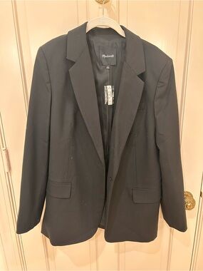 NWT Madewell Black Womens Single-Breasted Blazer